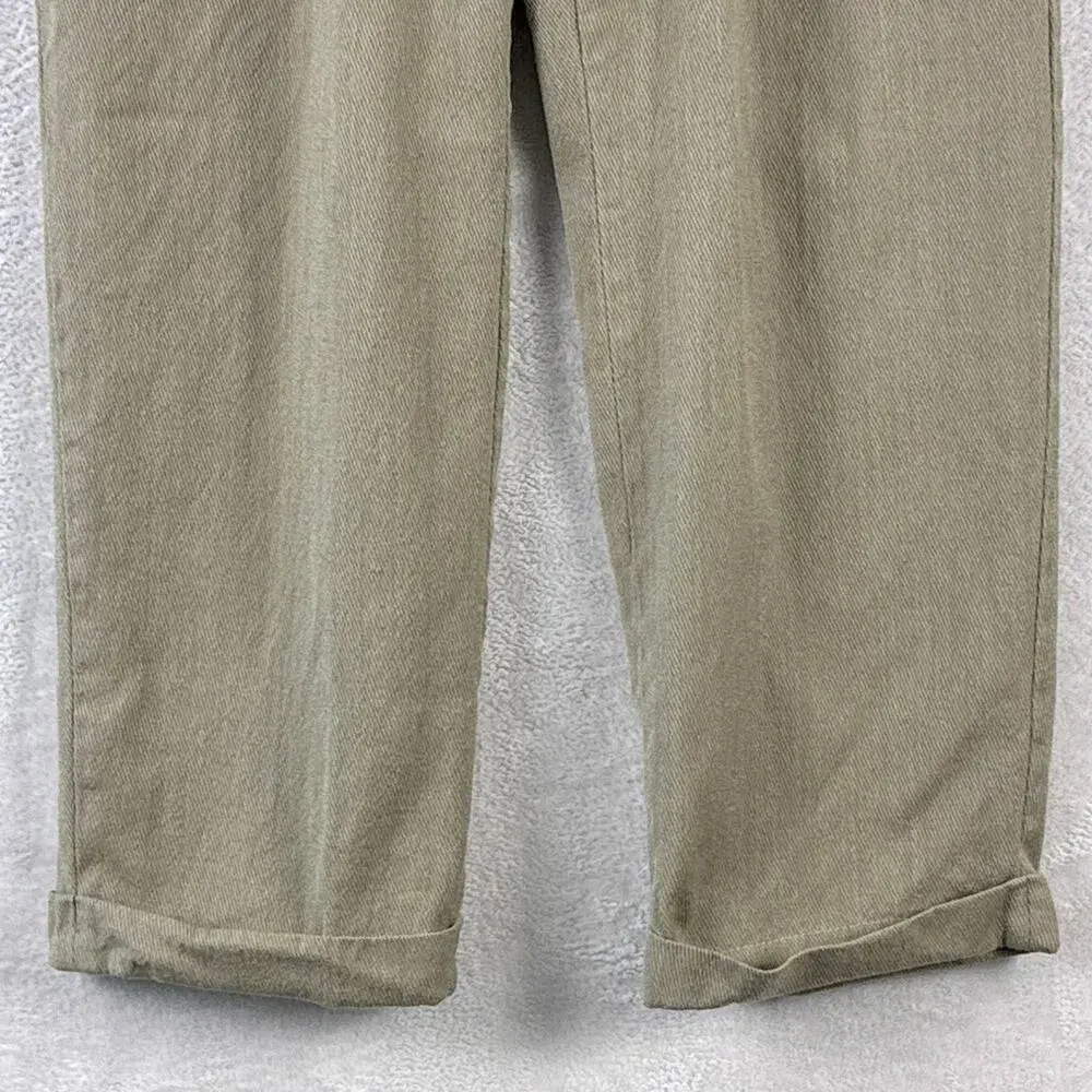 VTG Bachrach Pants Mens 32 (30) Beige Pleated Cuffed Wool Preppy Classic Luxury